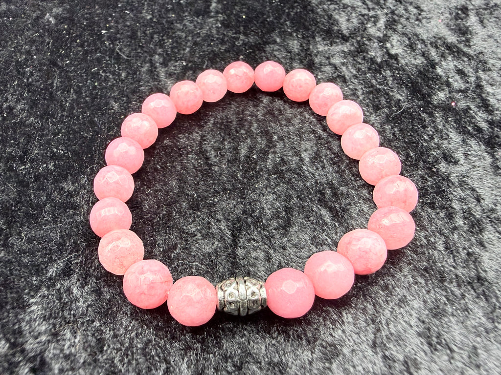 Faceted Morganite Beaded Bracelet