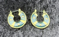 Star Enamel Hoop Earrings
