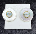 Antique Button Shell Earrings