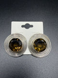 Smokey Crystal Sterling Earrings