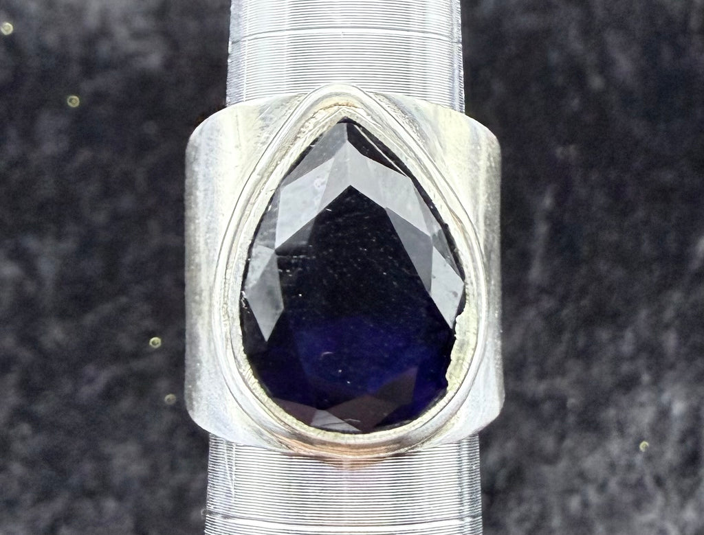 Sterling Iolite Cigar Ring