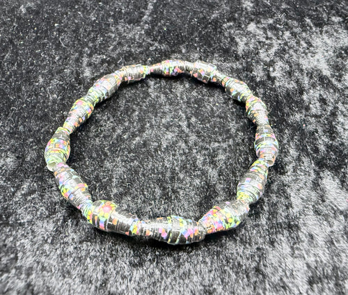 Black Paper Beaded Bracelet