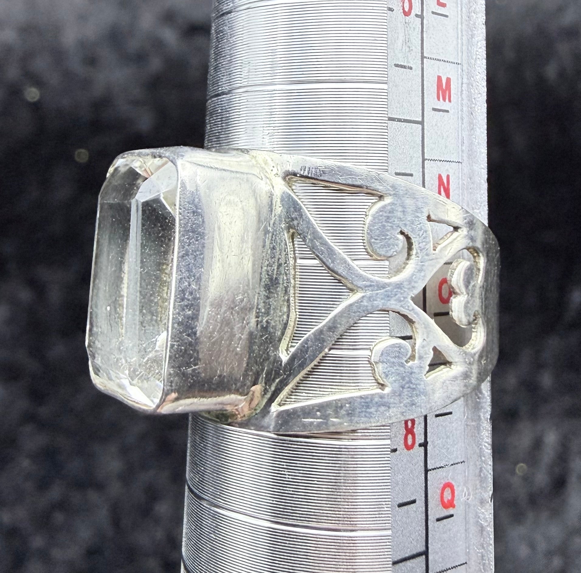 Sterling Blue Crystal Ring