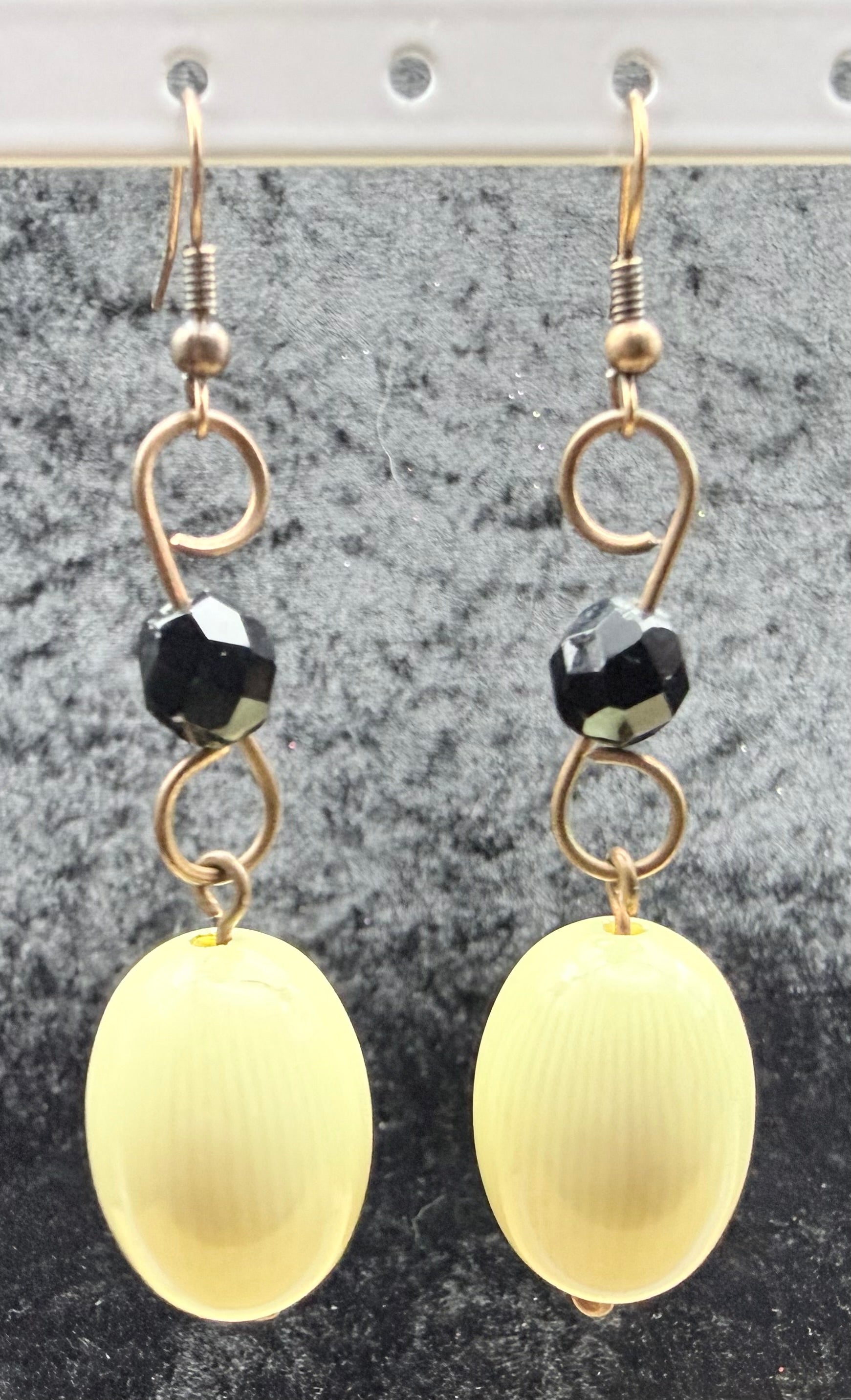 Copper Wire Beaded Earrings