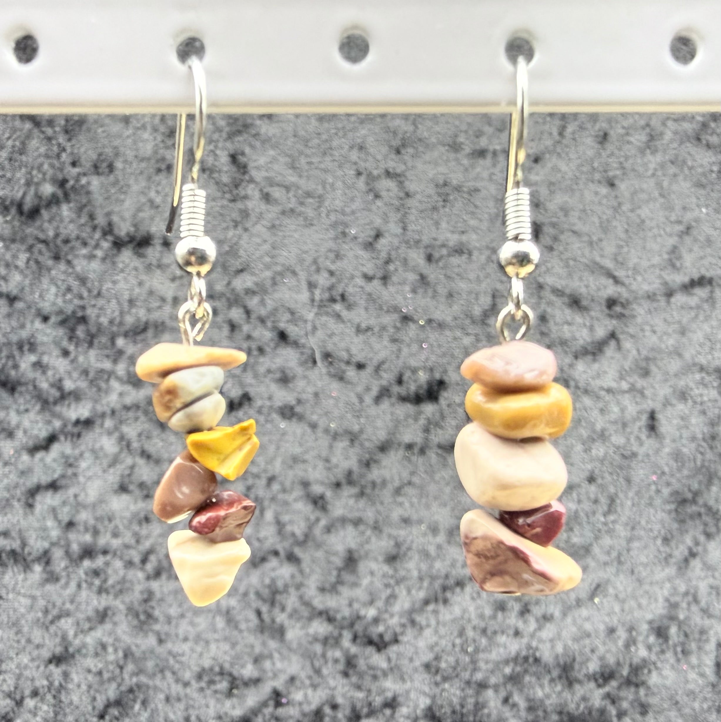 Mookite Jasper Chip Earrings