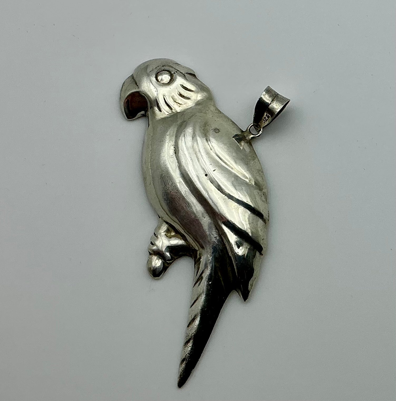Antique Sterling Parrot Pendant