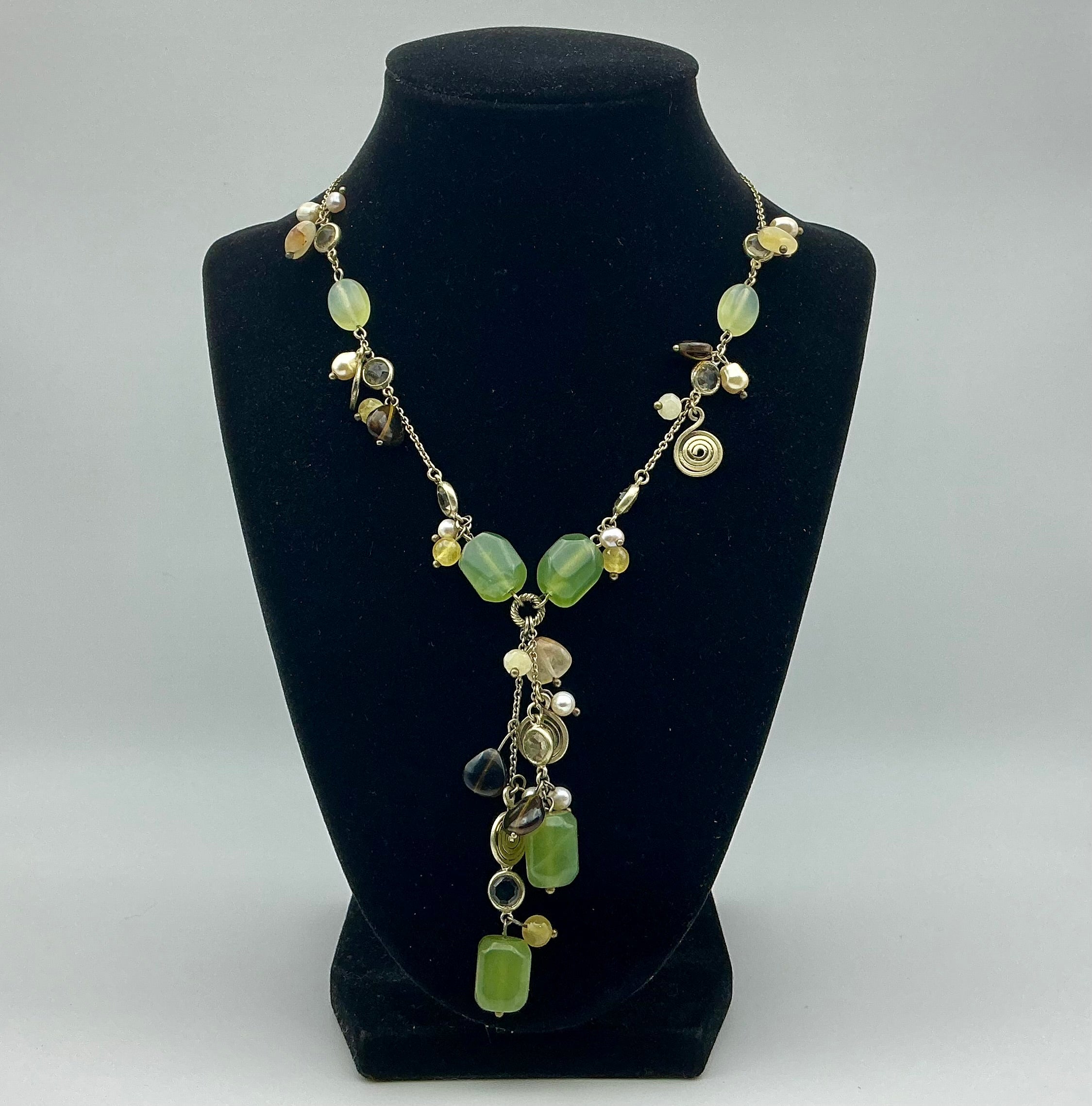 Green Cluster Necklace