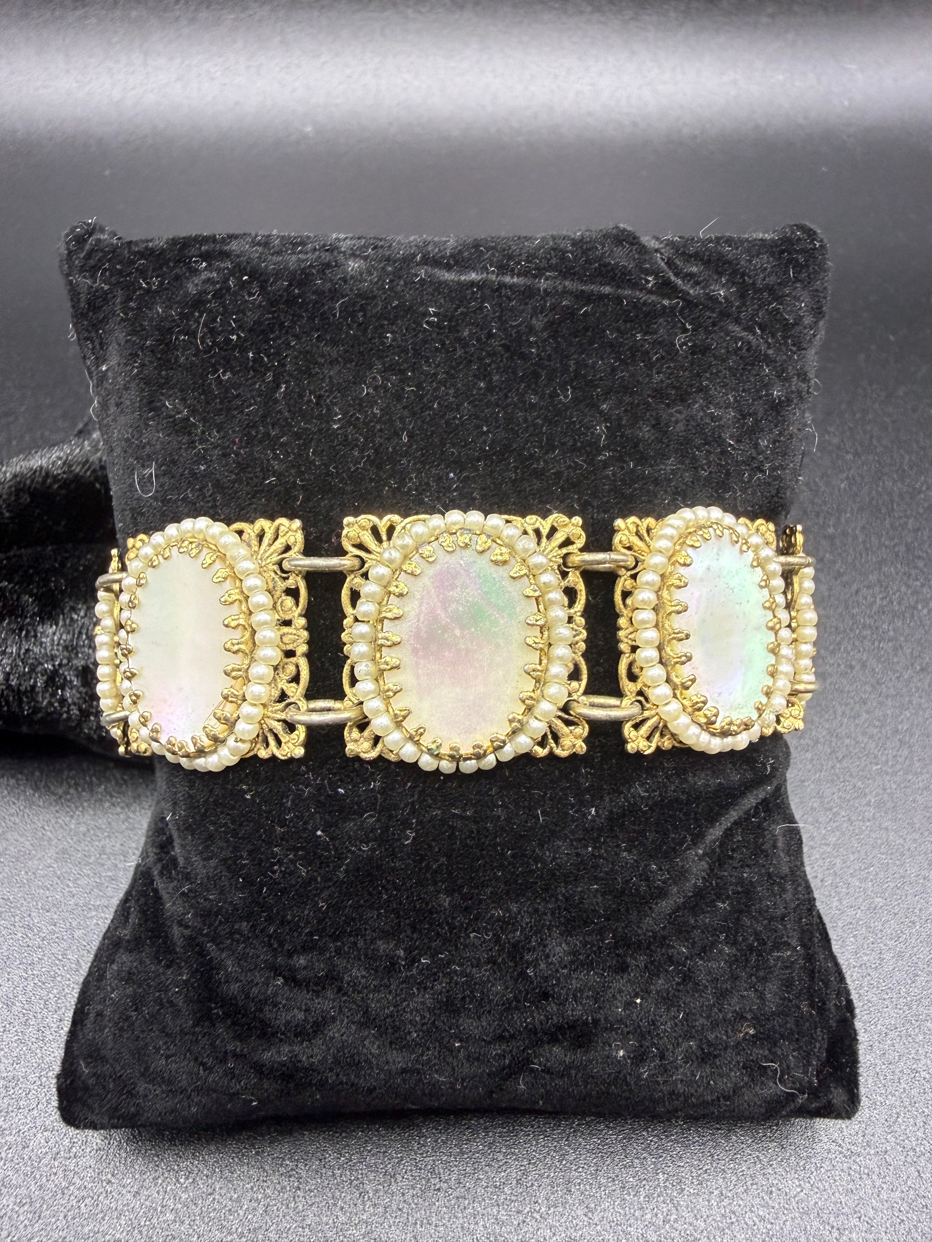 Gold Mother of Pearl Bracelet