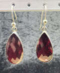 Sterling Red Crystal Earrings