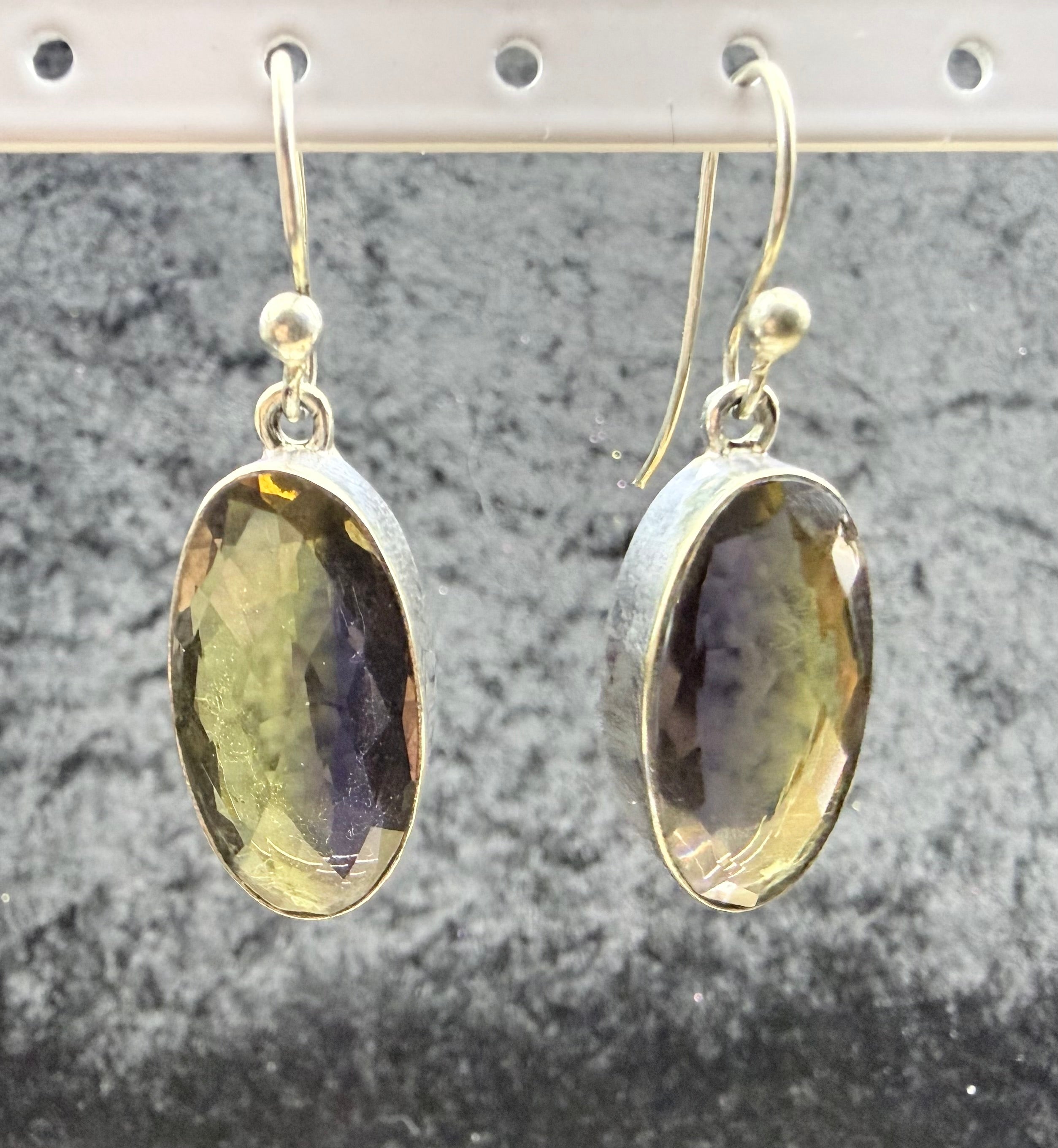 Sterling Dichroic Crystal Earrings