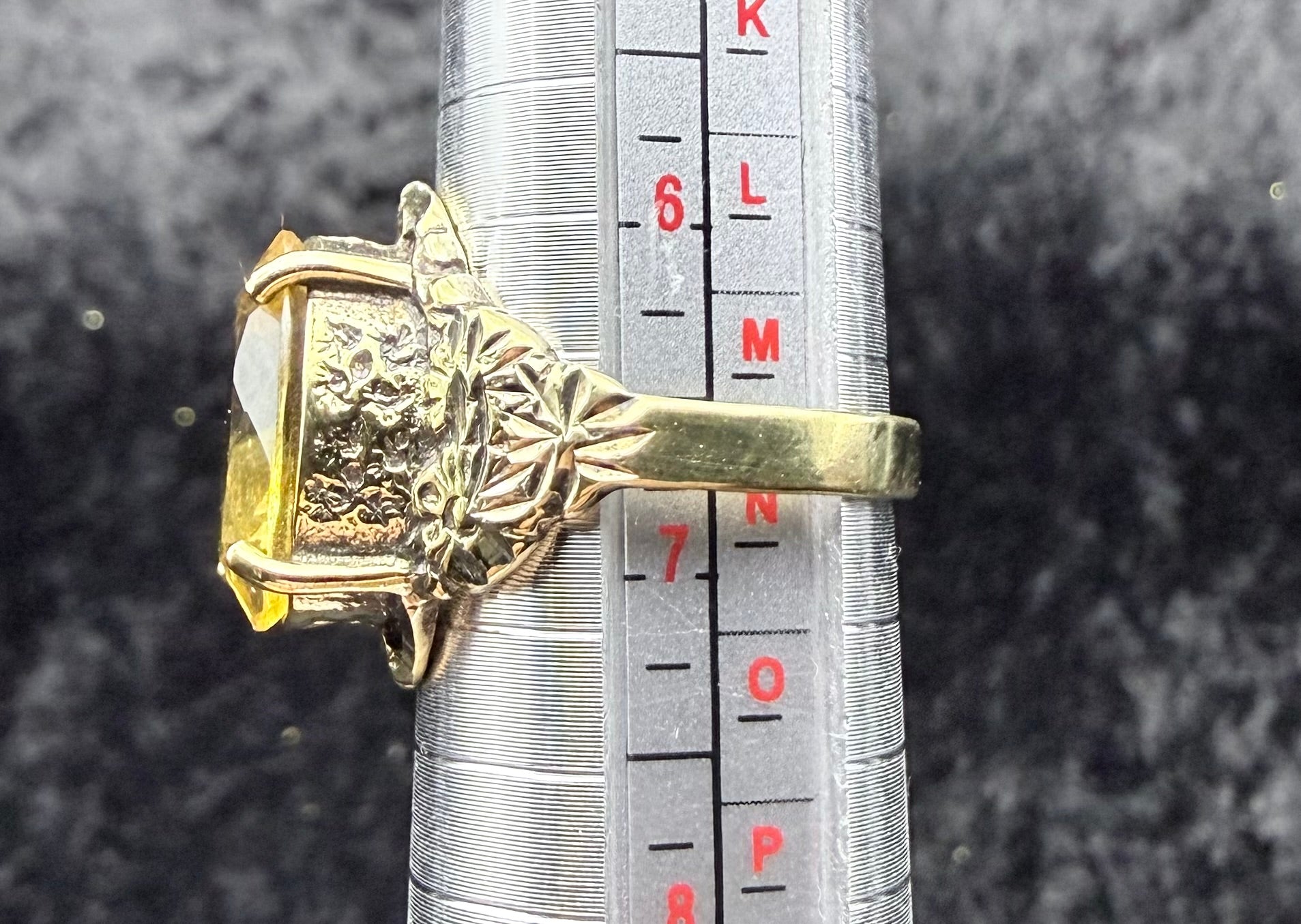 Antique Vermeil Citrine Ring