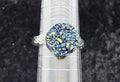Adjustable Blue Druzy Ring