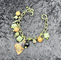 Stone and Bead Charm Bracelet