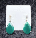 Sterling Green Onyx Earrings