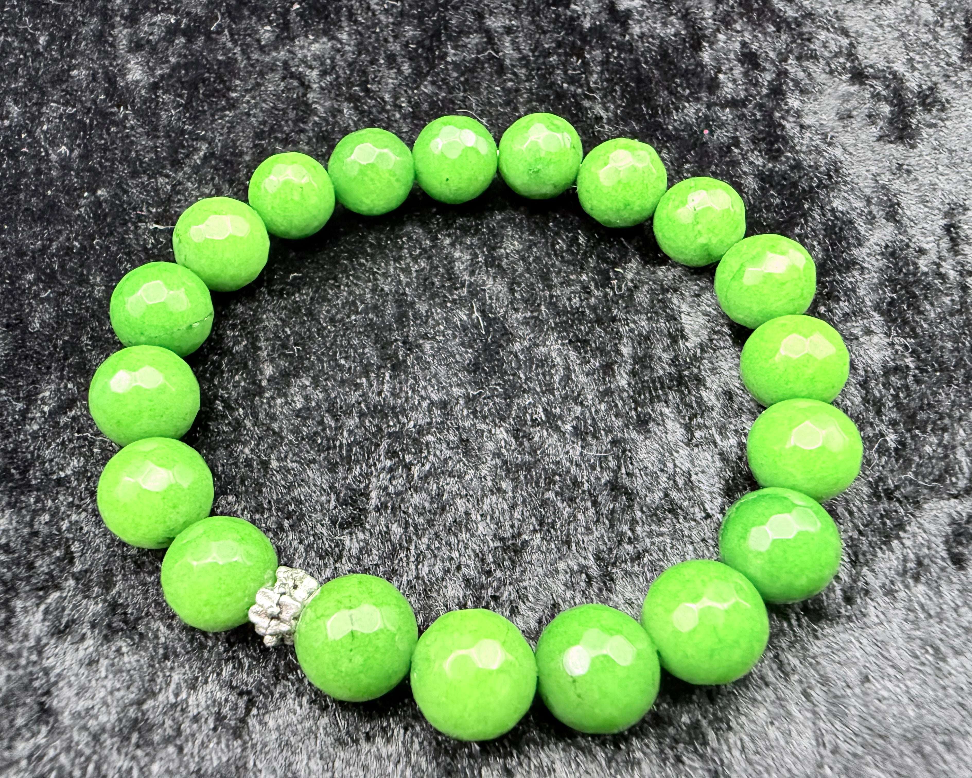 Faceted Jade Beaded Bracelet