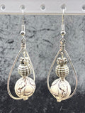Vintage Tulip Open Teardrop Earrings