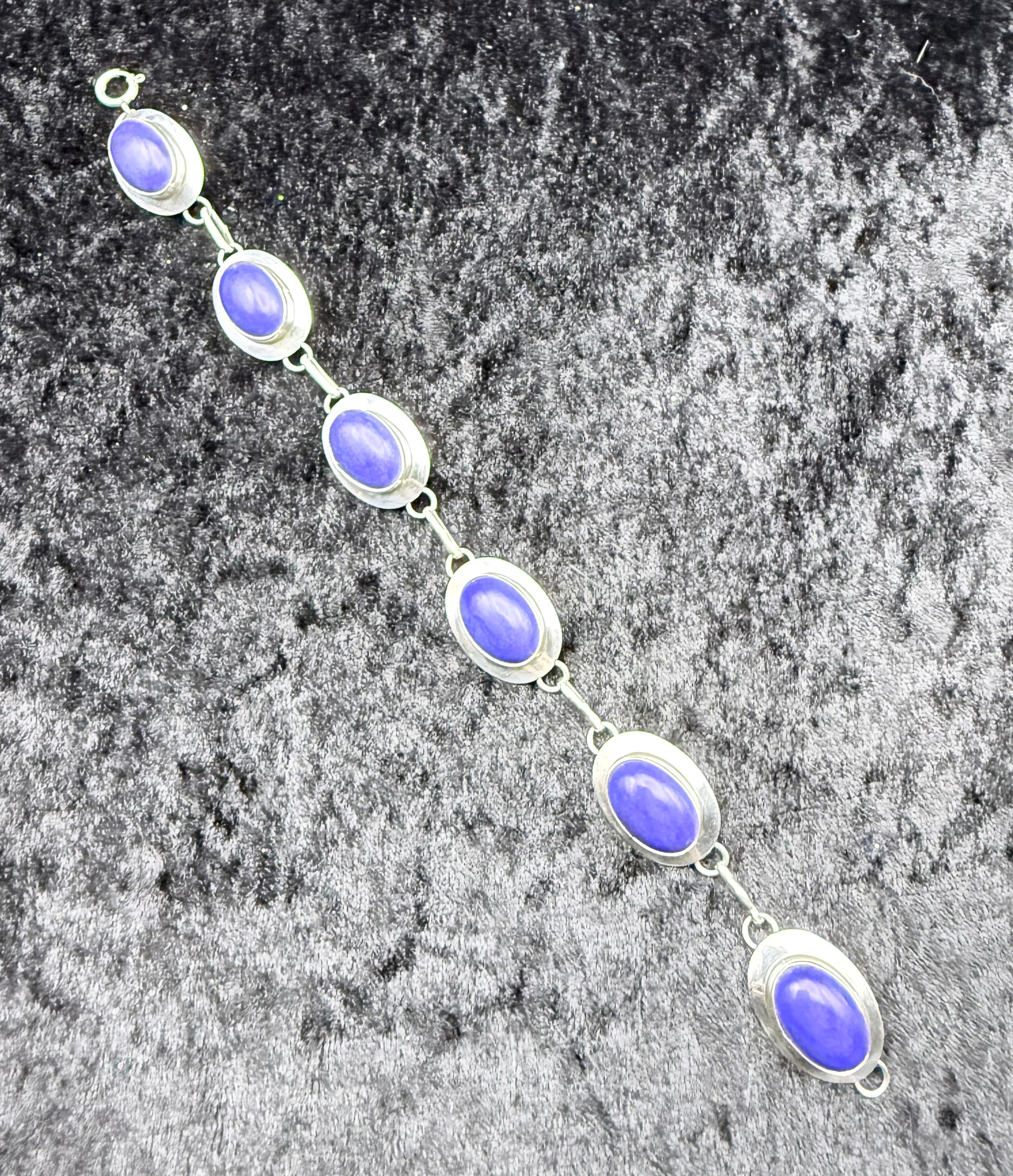 Vintage Sterling Lapis Bracelet