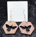 Hexagon Bee Earrings