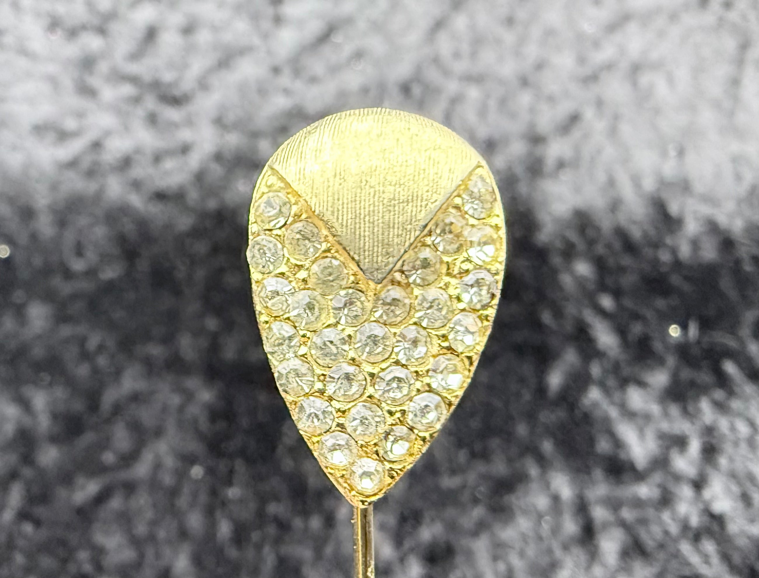 Gold Rhinestone Hat Pin