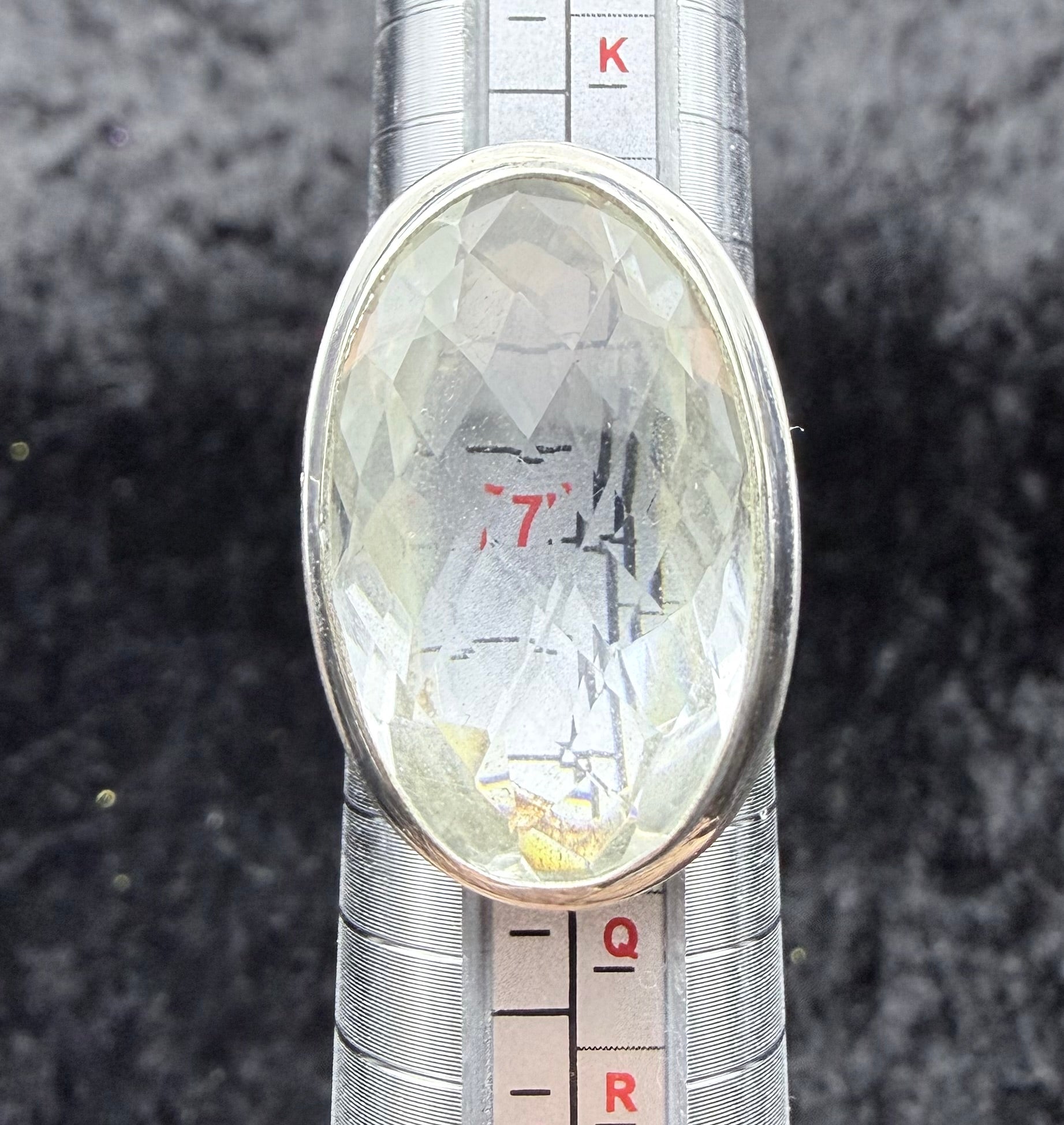 Sterling Clear Crystal Ring