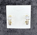 Gold Rhinestone Hoop Earrings
