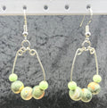 Ocean Jasper and Green Loop Earrings