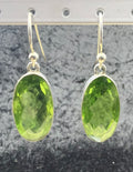 Sterling Lime Green Crystal Earrings