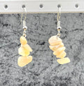 Peach Moonstone Chip Earrings