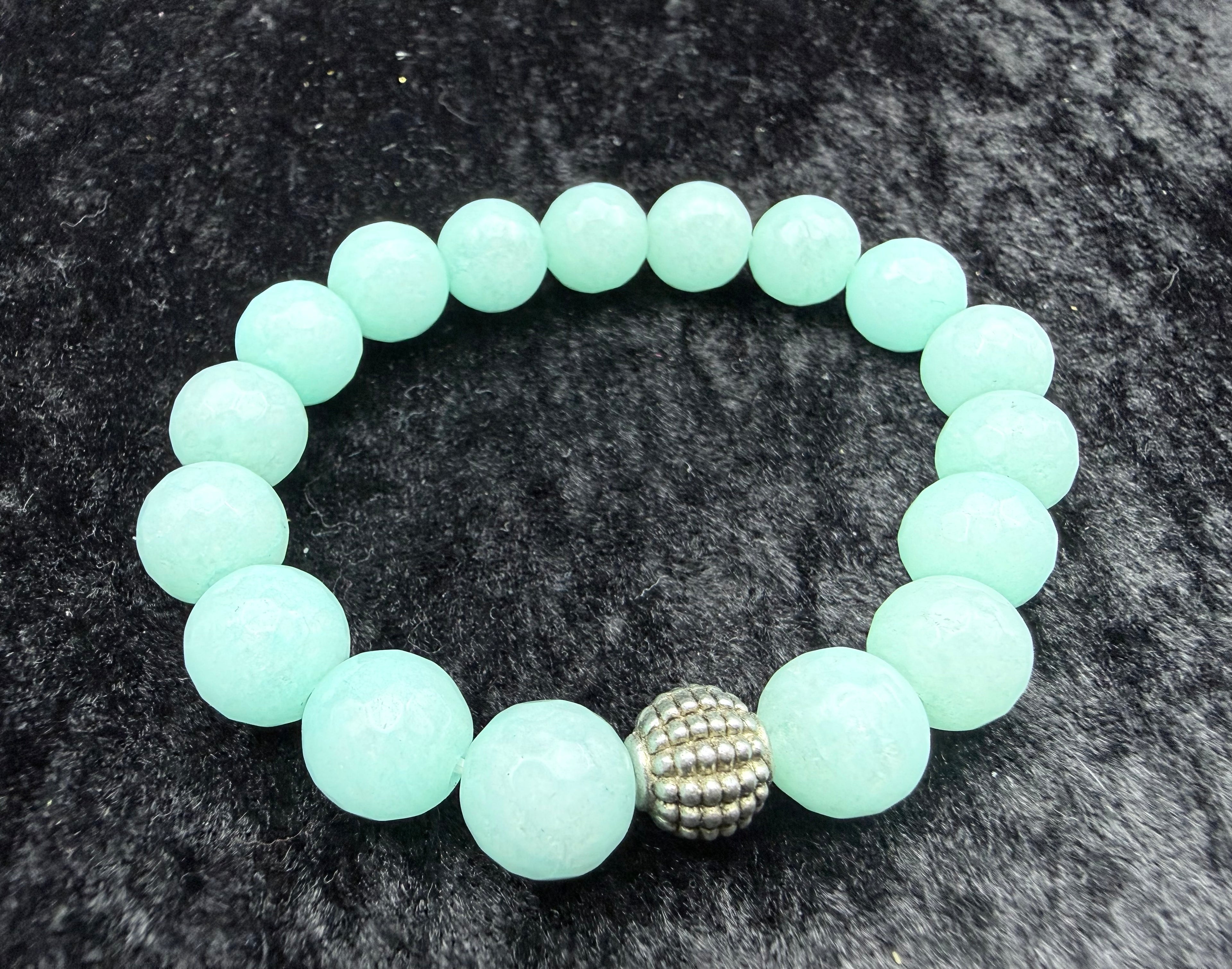 Faceted Amazonite Beaded Bracelet