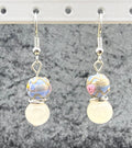 Vintage and Rose Quartz Stacked Earrings