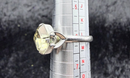 Adjustable Green Crystal Ring