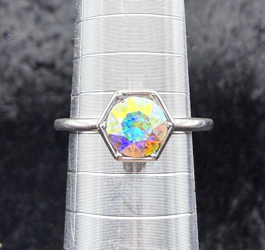 Hexagon Holographic Ring