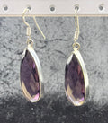 Sterling Purple Crystal Earrings