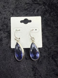 Indigo Crystal Sterling Earrings