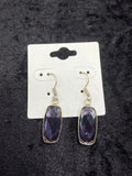 Rectangle Indigo Sterling Earrings