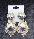 Antique Art Nouveau Luggage Tag Earrings