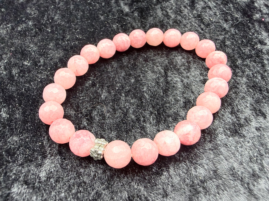 Faceted Morganite Beaded Bracelet