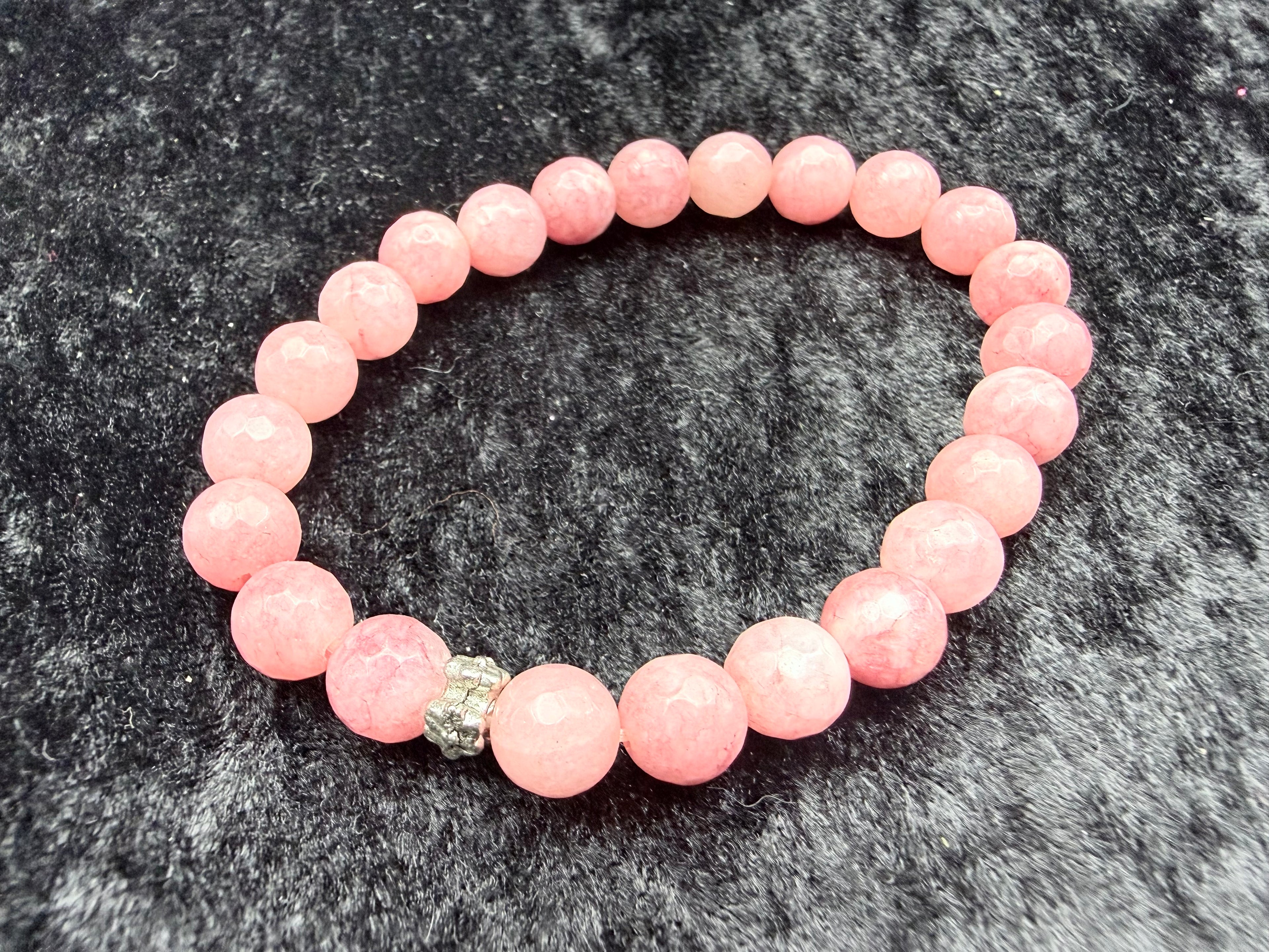 Faceted Morganite Beaded Bracelet