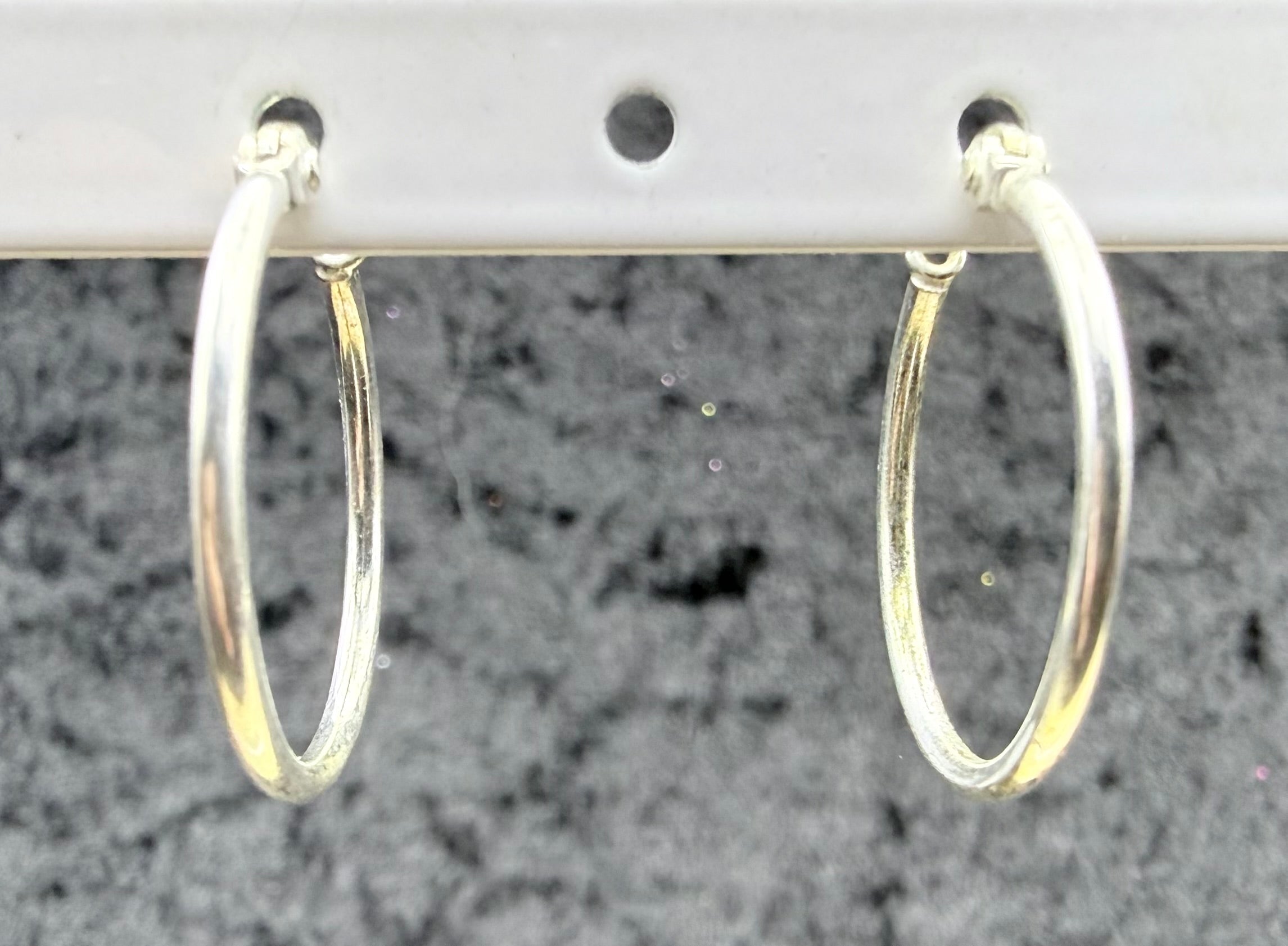 Round Sterling Hoops