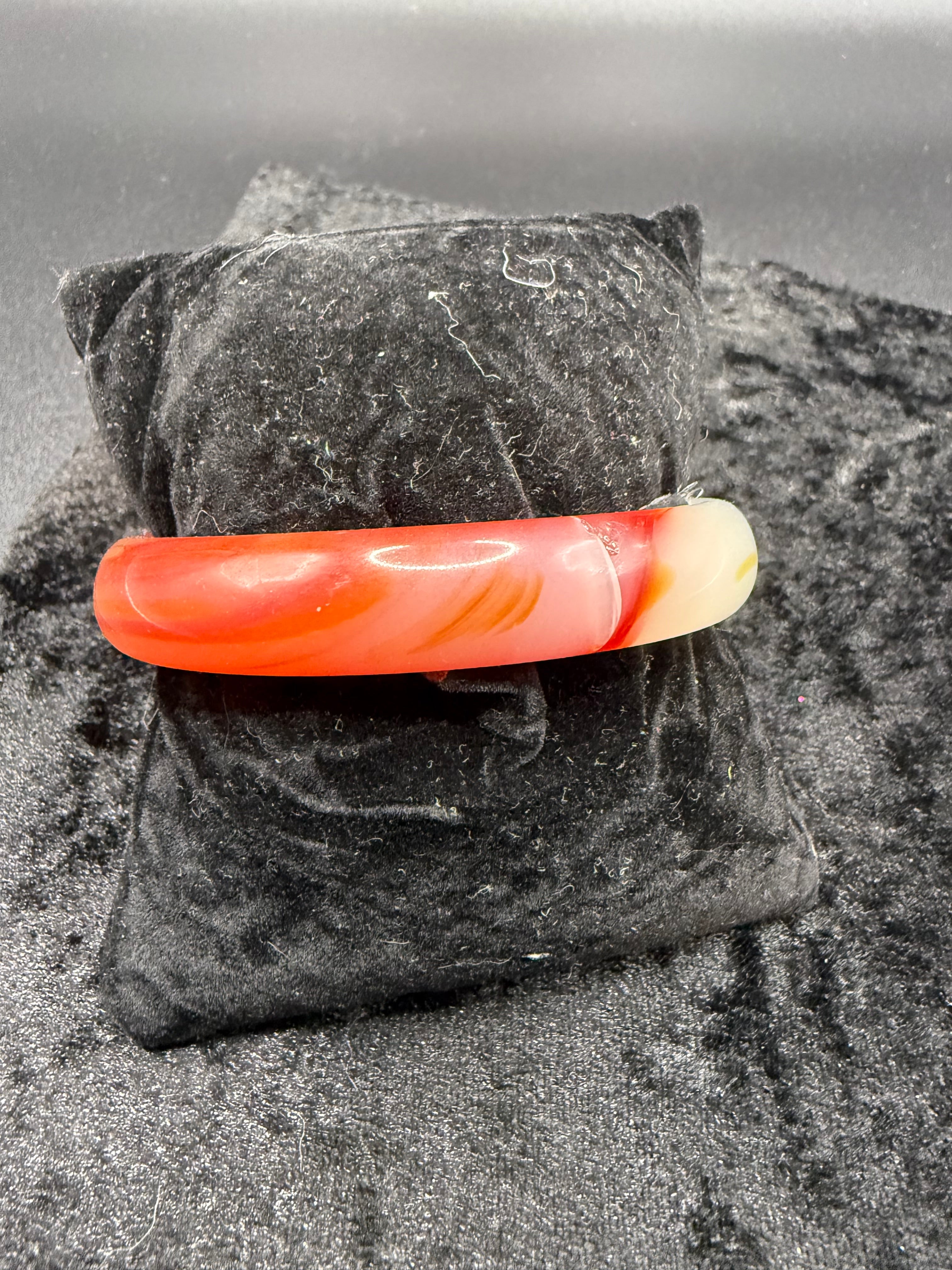 Vintage Red Agate Bangle