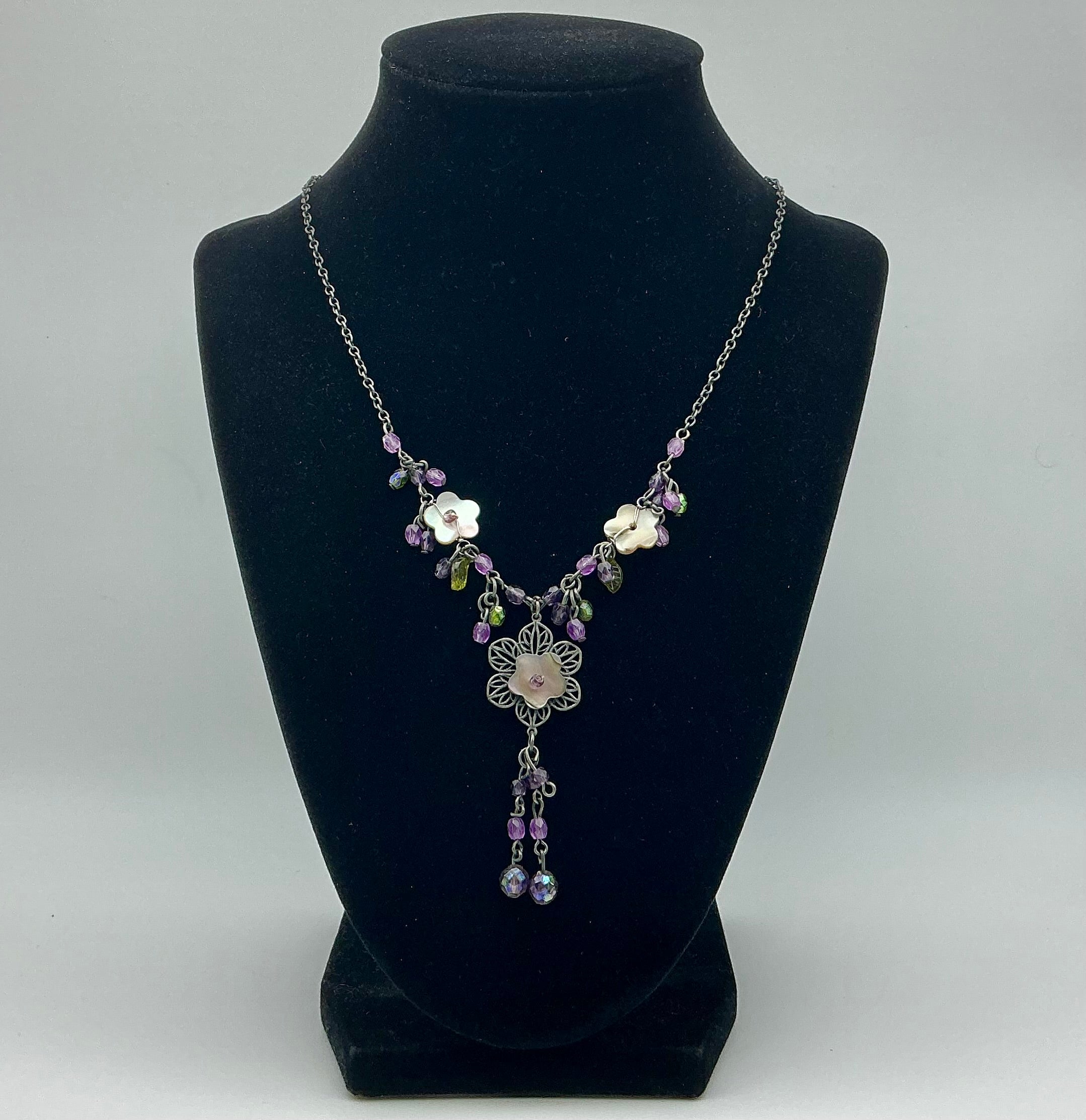 Purple Flower Necklace
