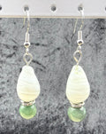 Glass and Aventurine Stacked Earrings