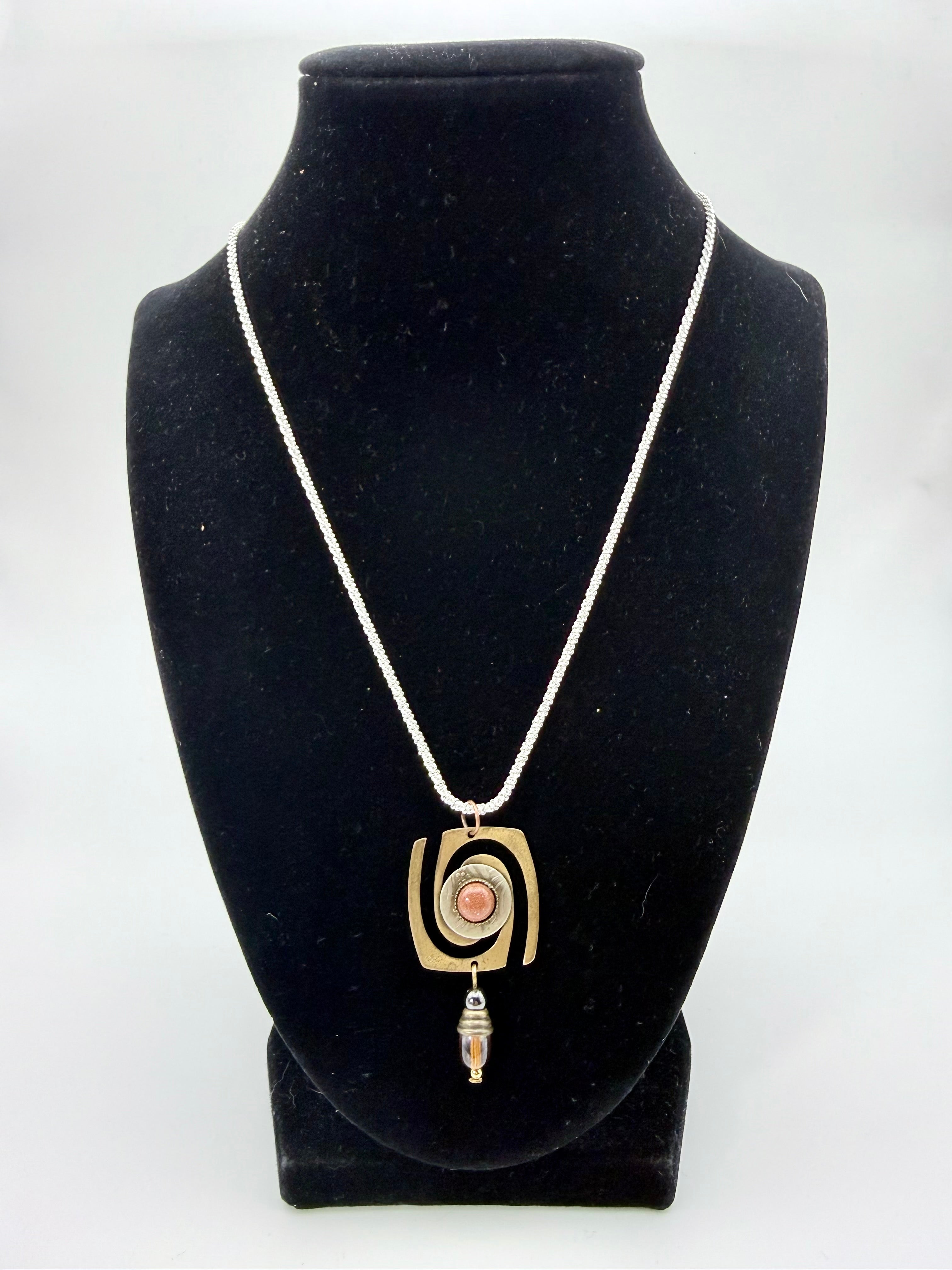 Sunstone Swirl Pendant