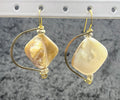 Square mother of Pearl Earrings