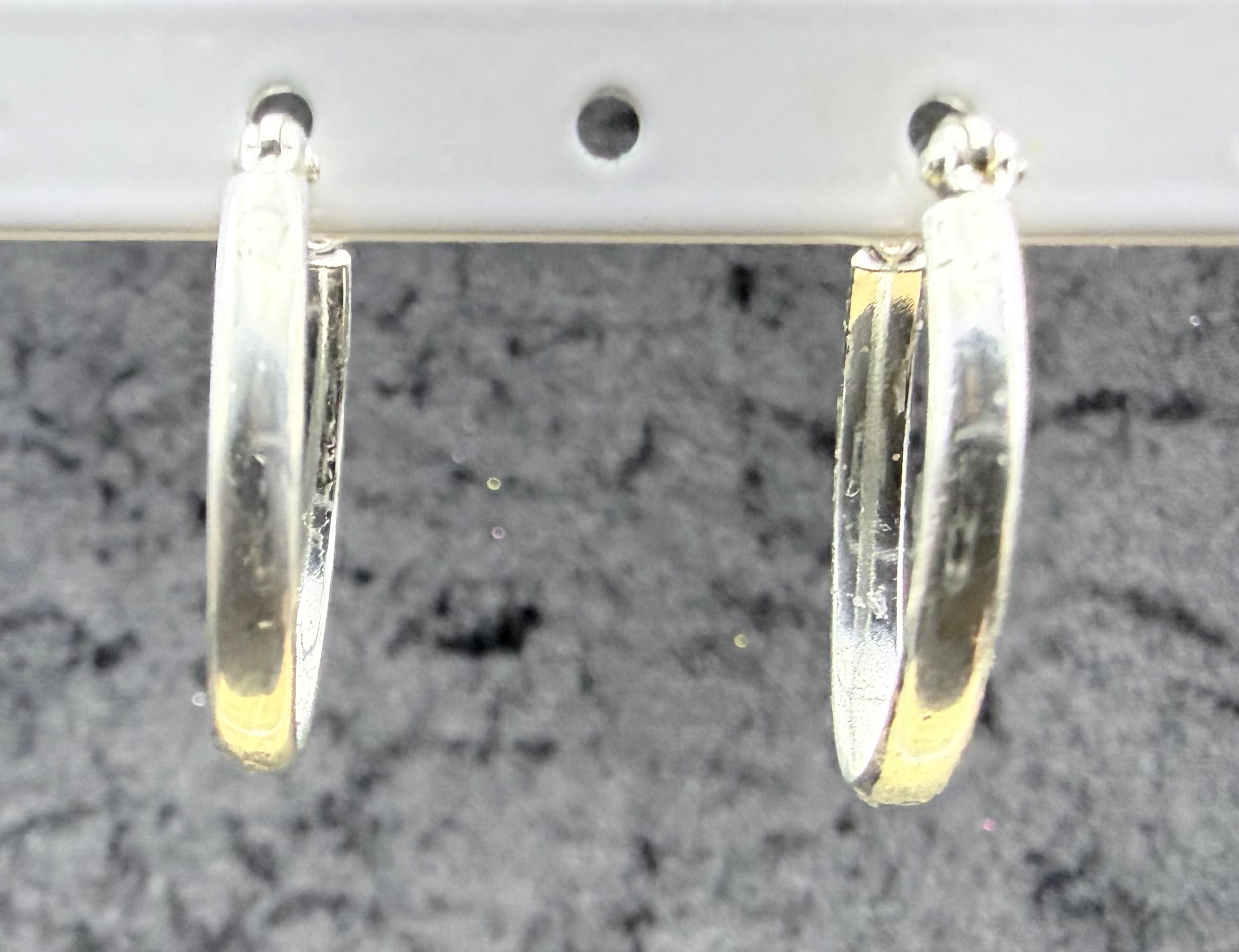 Sterling Oval Hoop Earrings