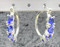 Blue CZ Hoops