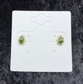 Antique Gold Jade Post Earrings