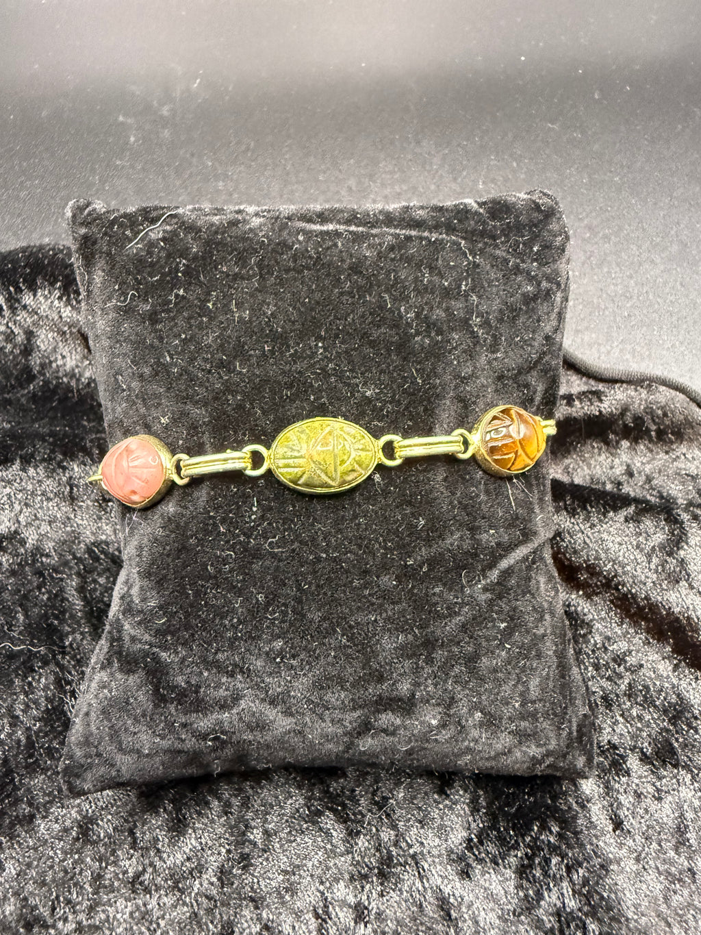 Gold Scarab Beetle Bracelet