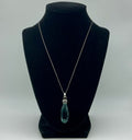 Sterling Aquamarine Crystal Necklace