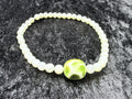 Small White Cat’s Eye Beaded Bracelet